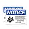 Signmission Emergency Evacuation Staging Sign With Symbol, 5 in W x Rectangle, Vinyl Decal OS-2PACK-NS-D-35-L-11799 - alternate 1